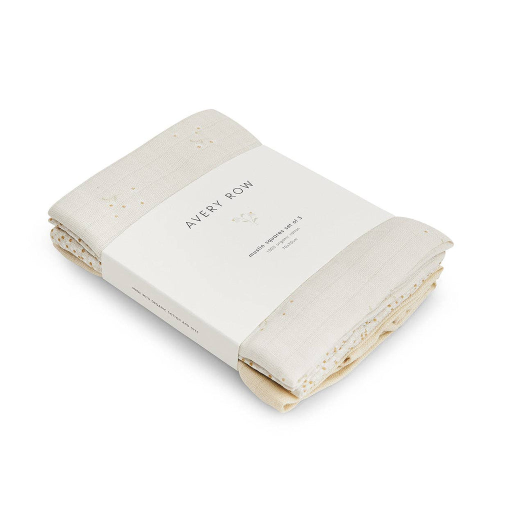Folded fabric swatch with 'Avery Row' label on a white background