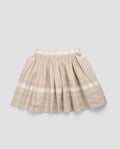 Little Cotton Clothes - Ira Skirt Straw Check