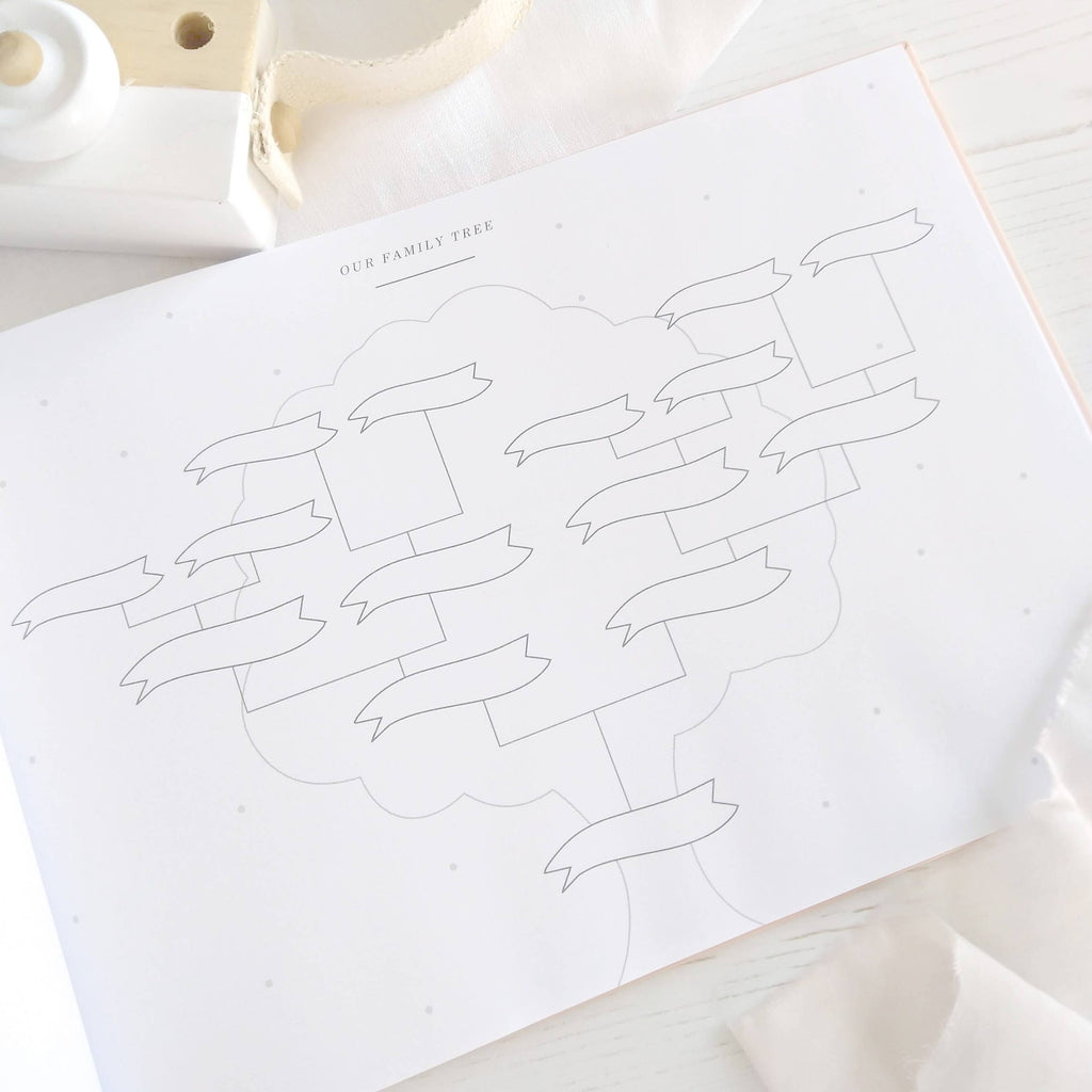 White paper with cut-out banner templates on a light wooden surface