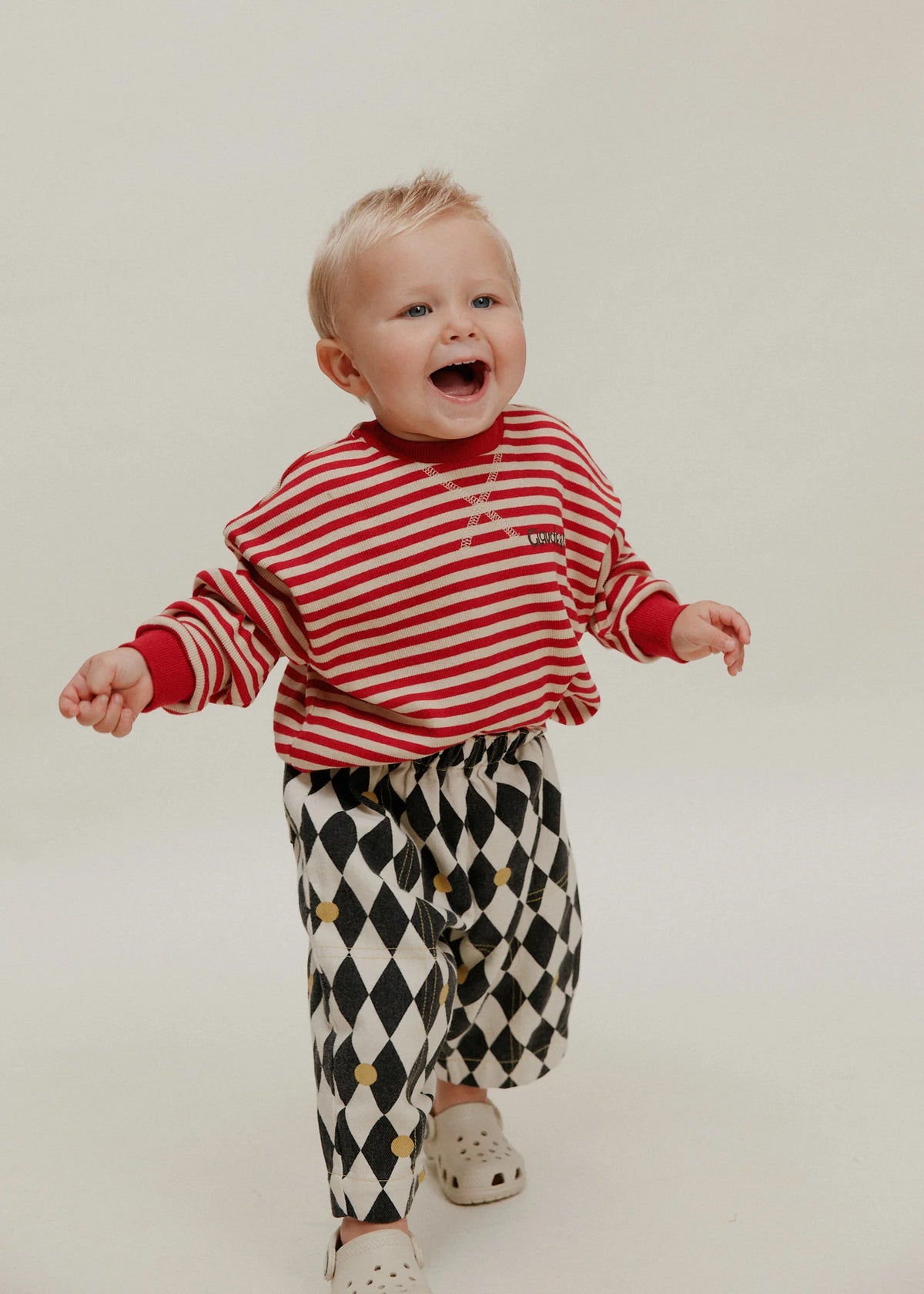 Claude & Co. - Jamie Crimson Stripe Long Sleeve Tee