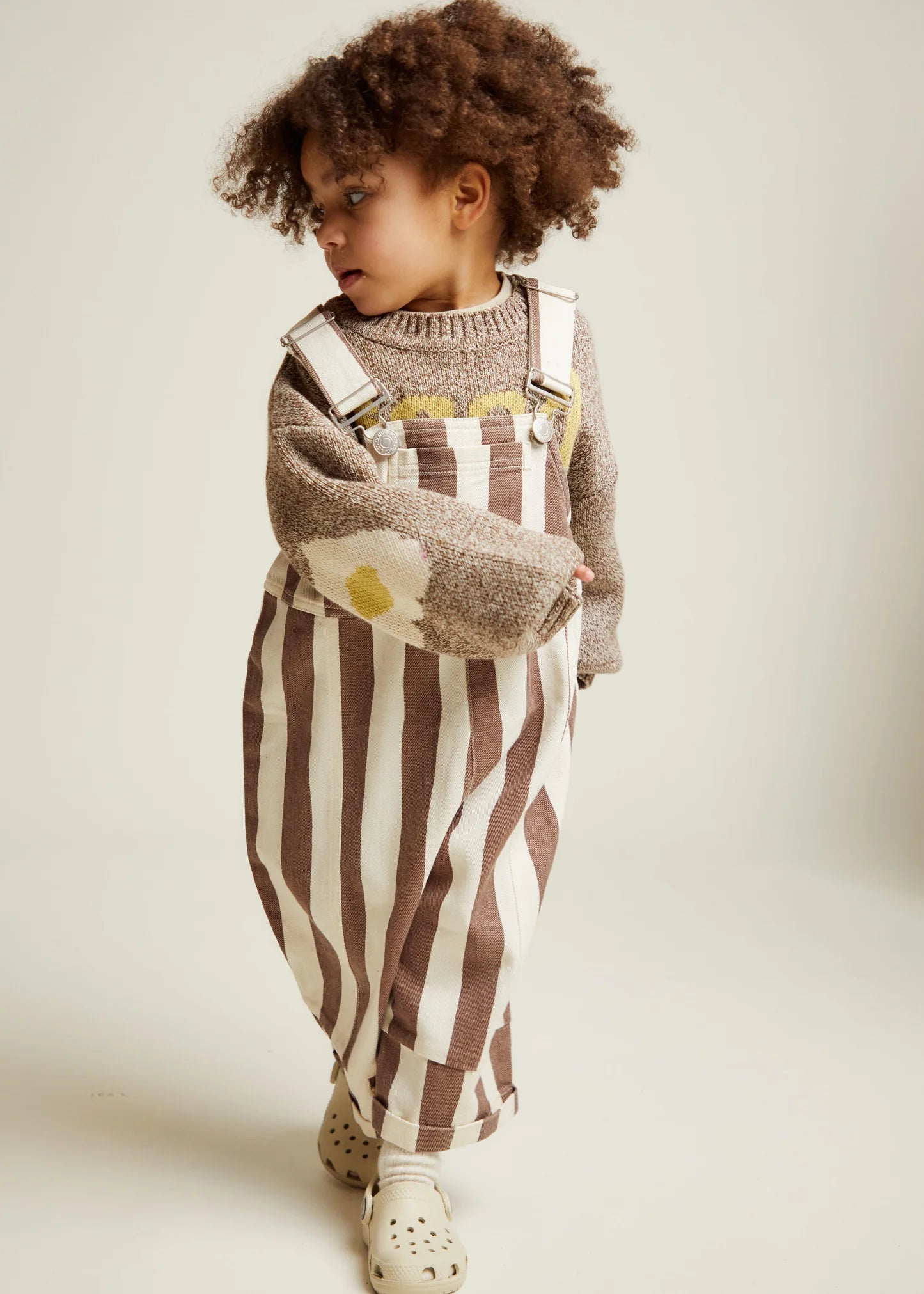 Claude & Co - Blythe Choc Stripe Dungaree