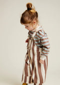 Claude & Co - Blythe Choc Stripe Dungaree