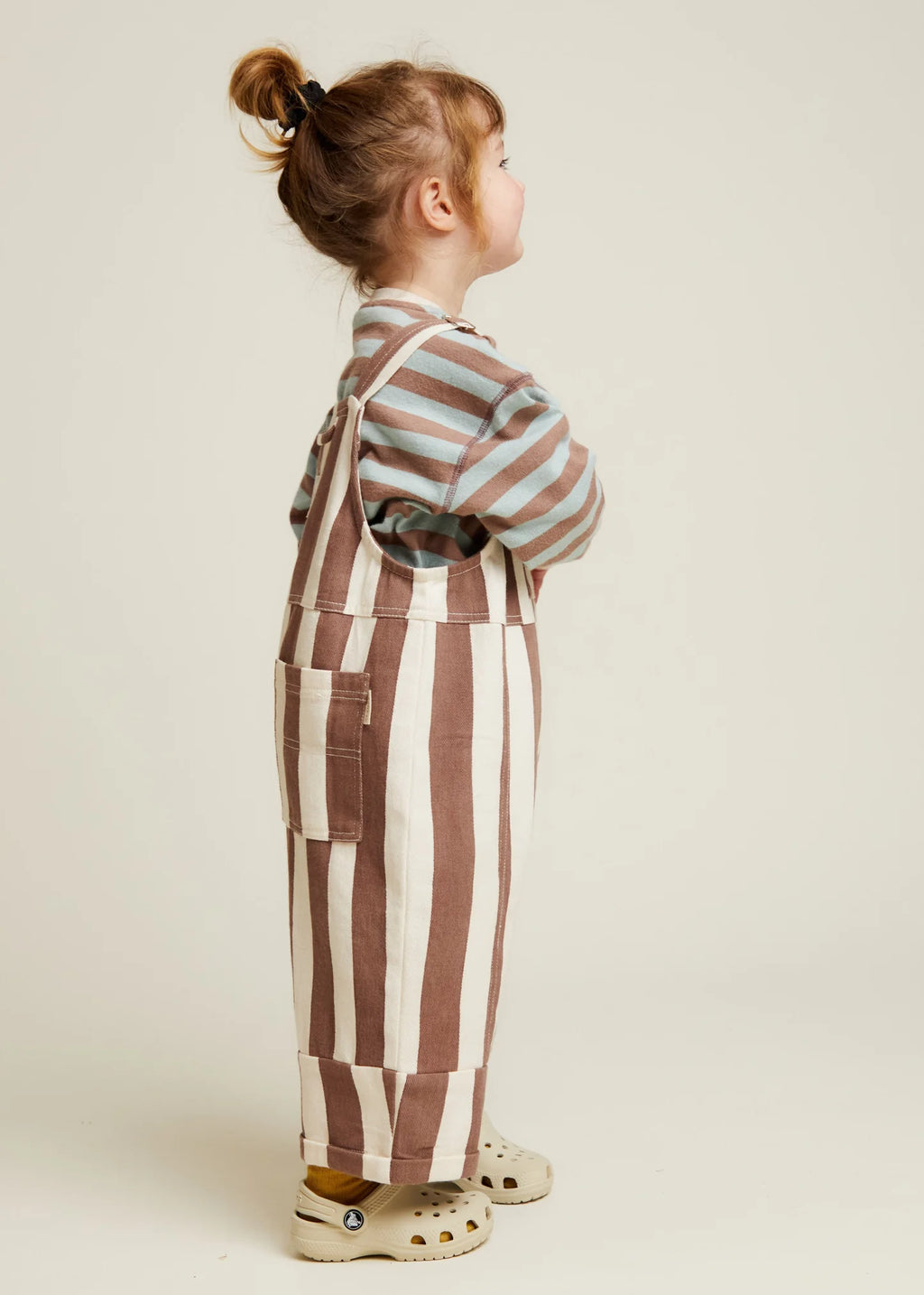Claude & Co - Blythe Choc Stripe Dungaree
