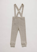 Striped baby leggings on a white background