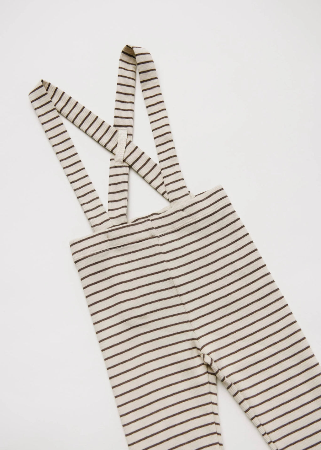 Striped baby leggings on a white background