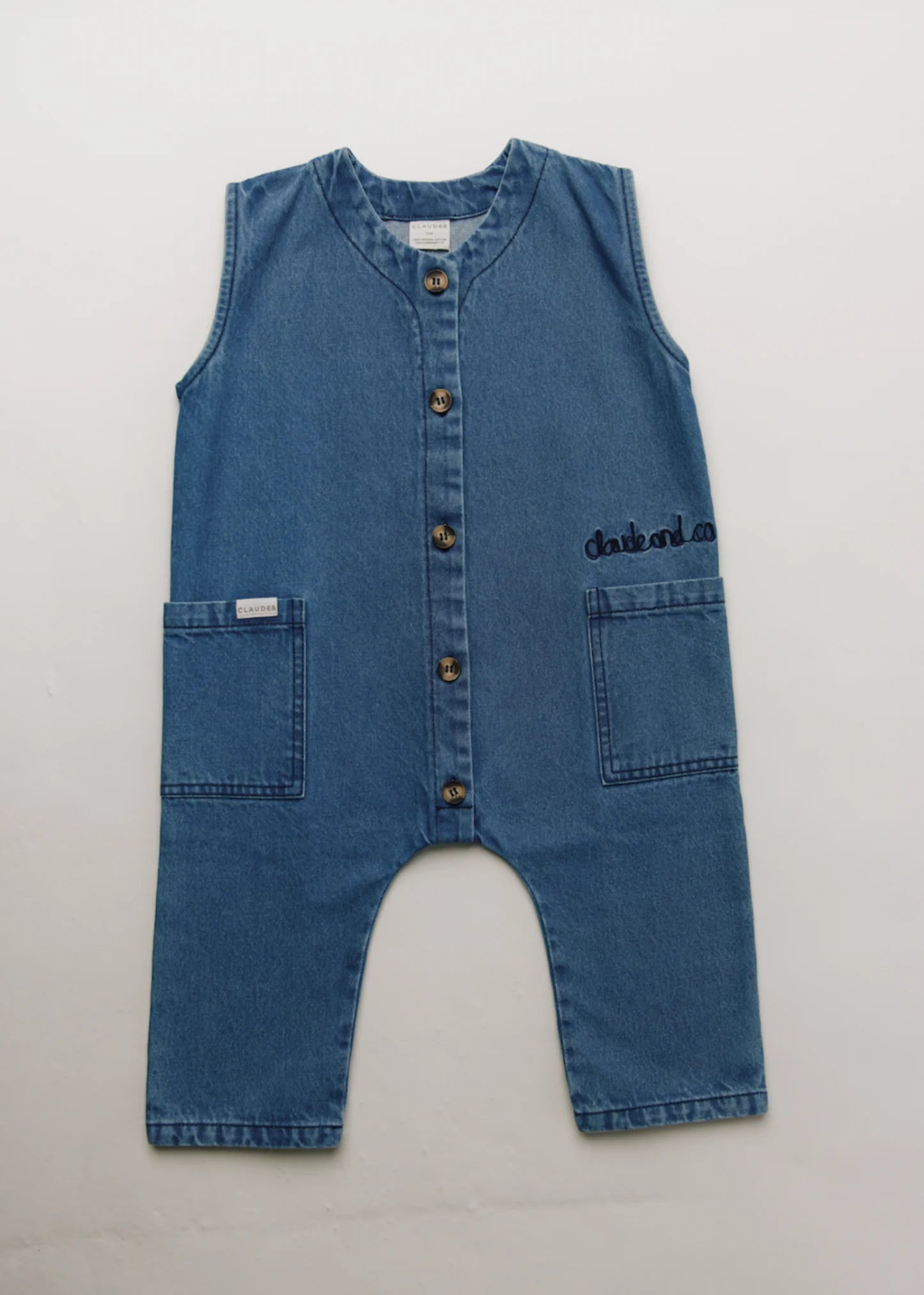 Claude & Co. - Wren Denim Sleeveless Overall