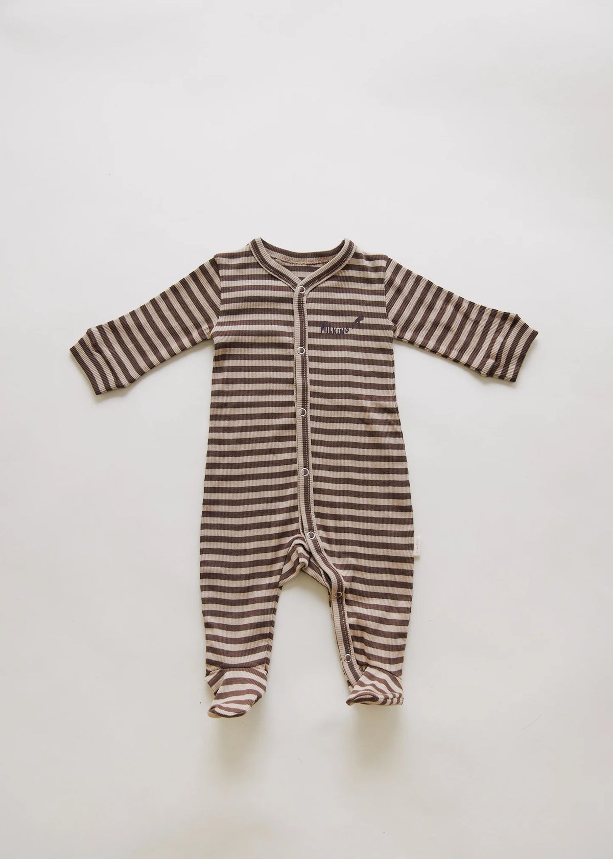 Claude & Co. - Milking It Acorn Stripe Onesie