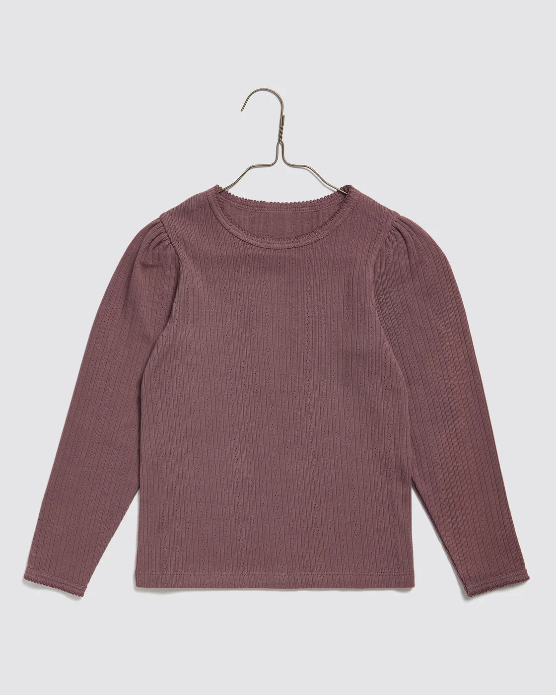 Little Cotton Clothes - Plum Long Sleeved Top - 6-12m