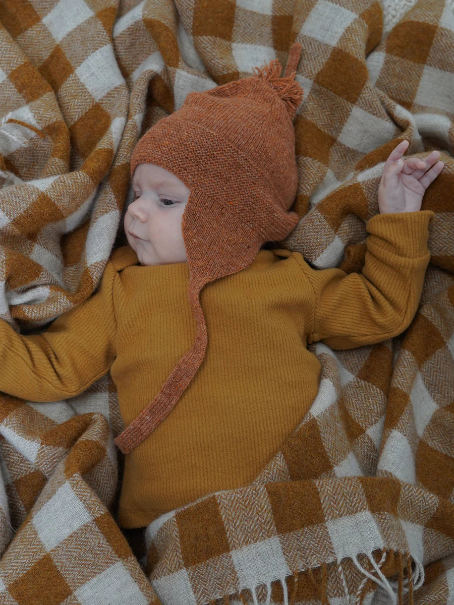 Organic Zoo - Organic Cotton Brown Ribbed Long Sleeve Top