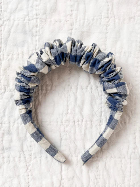 Ruffled Hairband in Cornflower Blue
