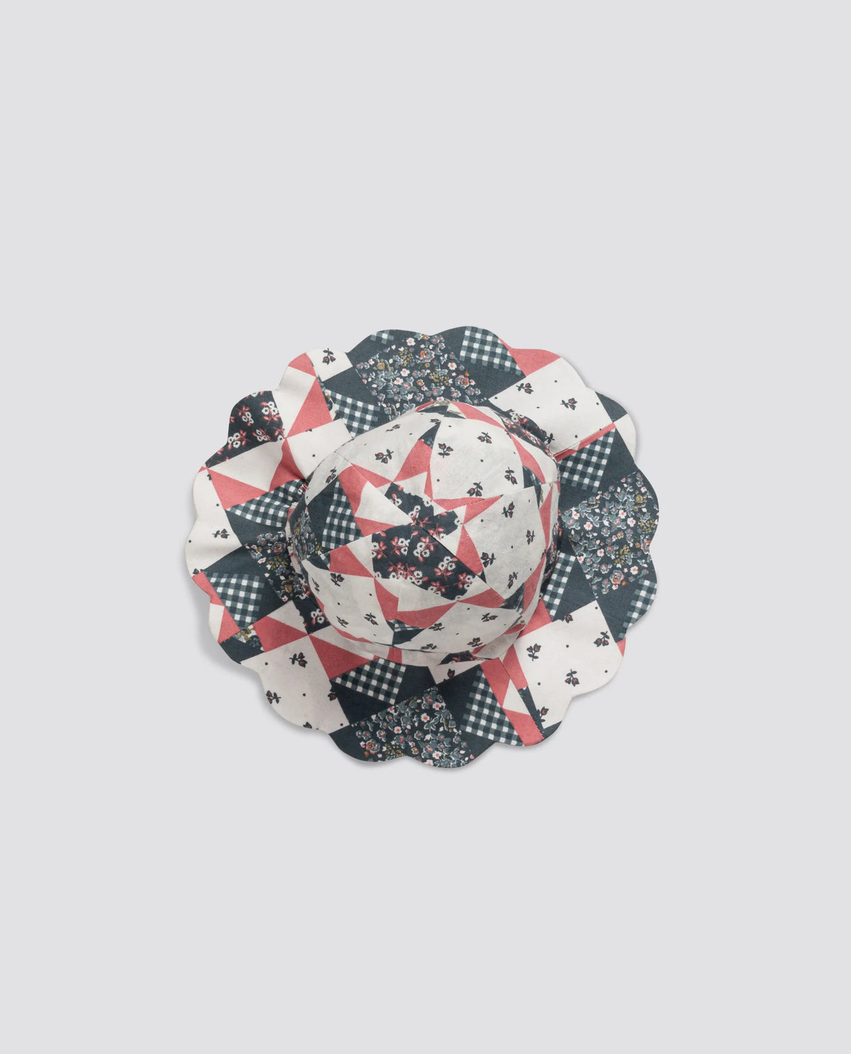 Little Cotton Clothes - Scalloped Hat in Patchwork Floral