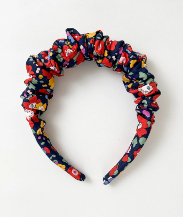 Runaround Retro - Ruffled Hairband in Liberty Betsy Meadow