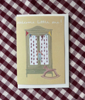 'Welcome little one' in yellow Greetings Card