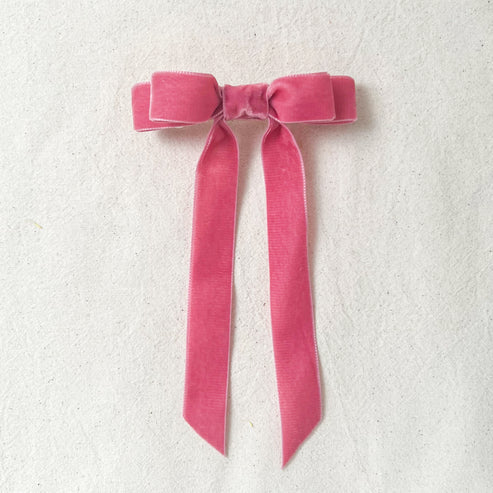 Handmade Large Velvet Bow Clip