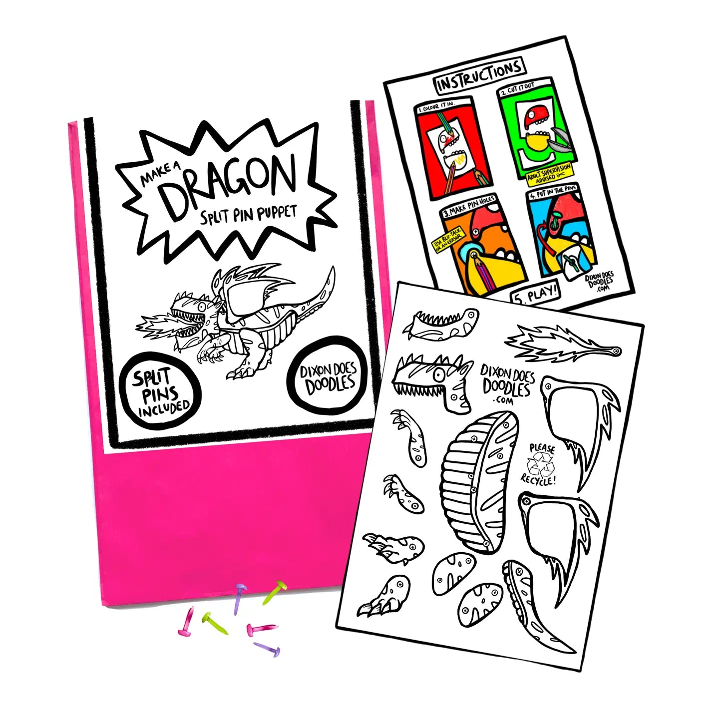 Split Pin Puppet Craft - Assorted