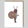 Snail Child Greetings Card