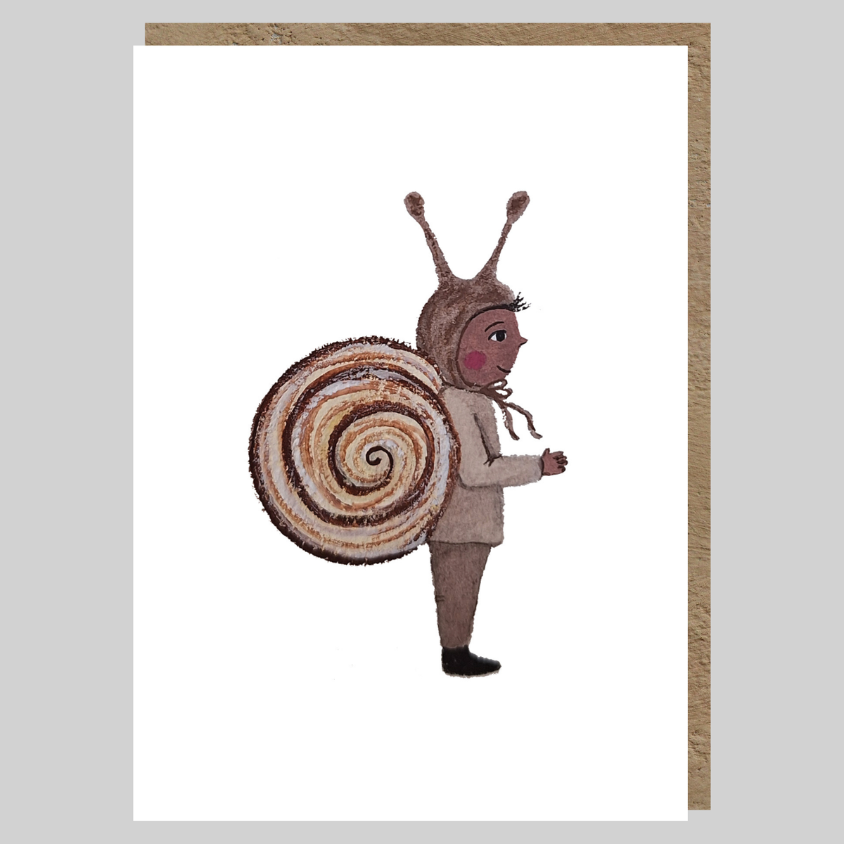 Snail Child Greetings Card