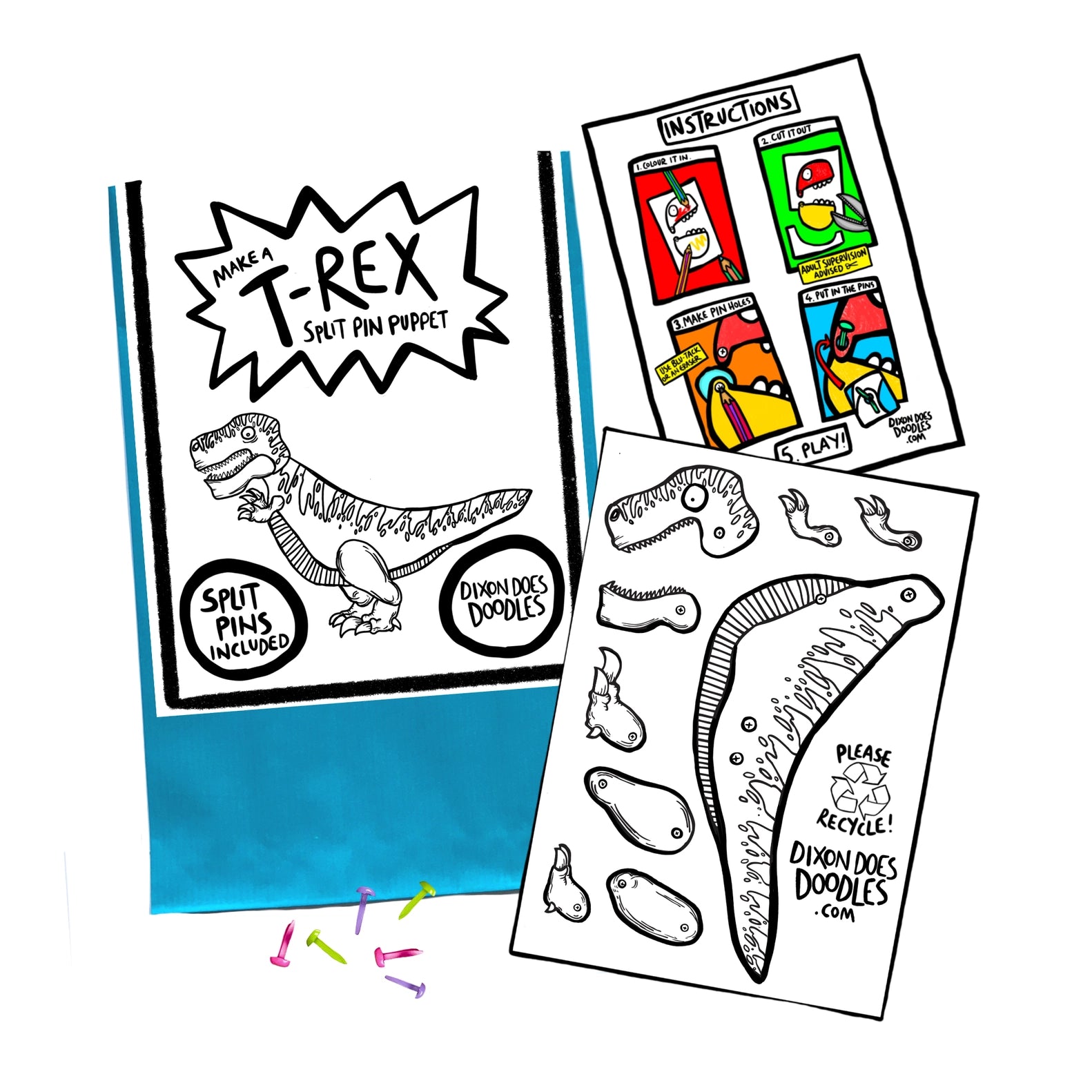 Split Pin Puppet Craft - Assorted
