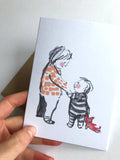 'Siblings' Greetings Card