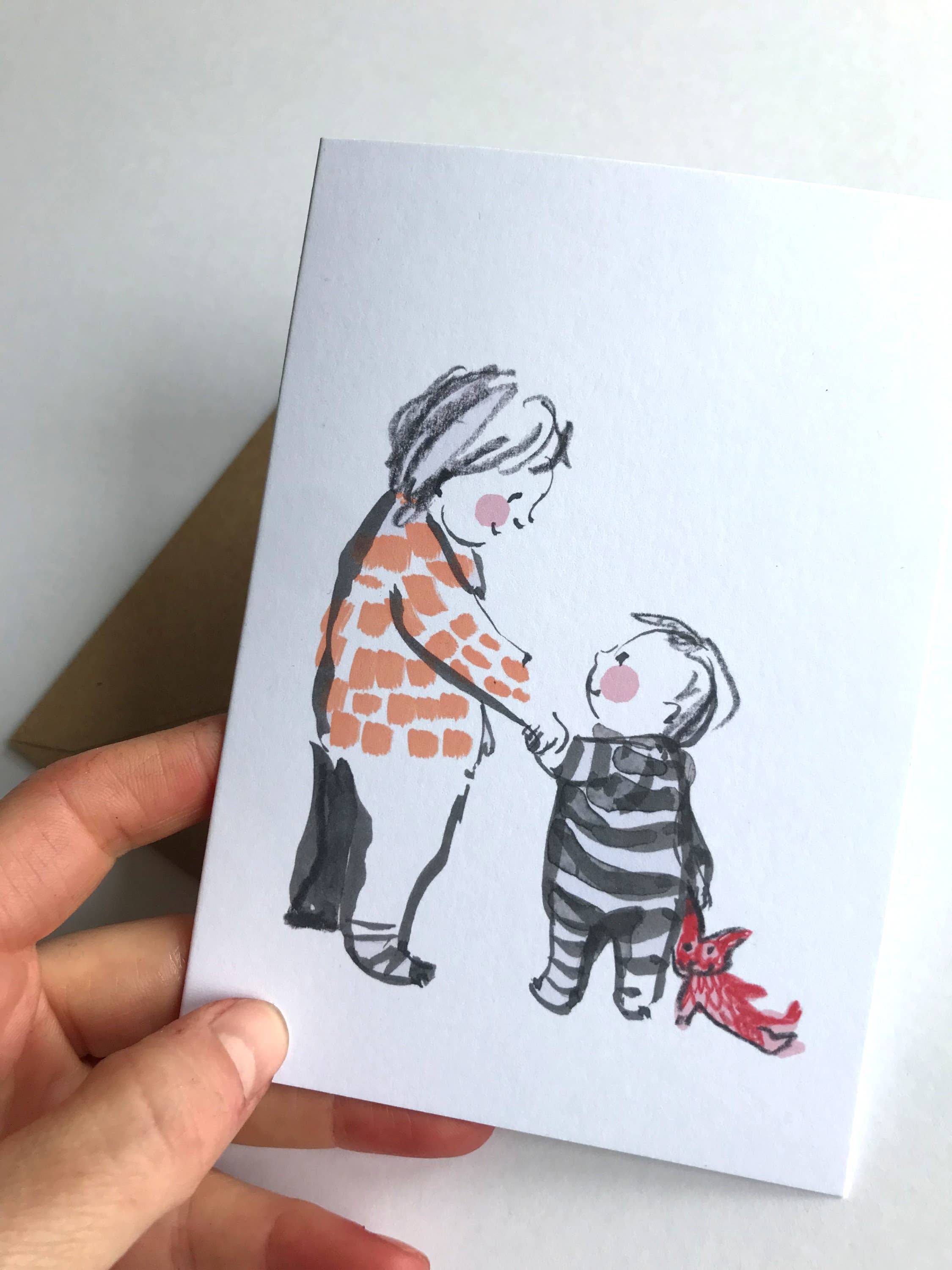'Siblings' Greetings Card