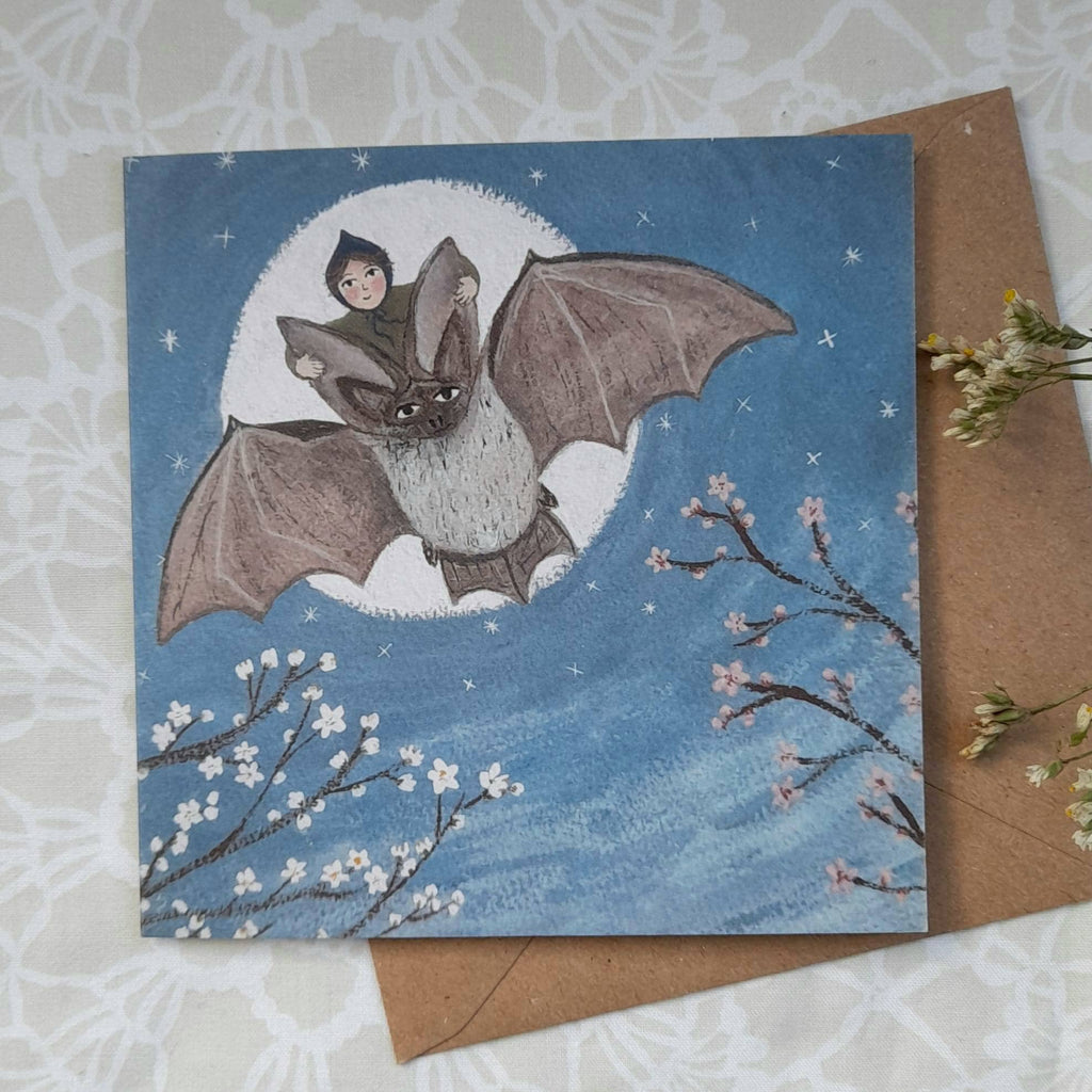 Bat Night Flight Greeting Card