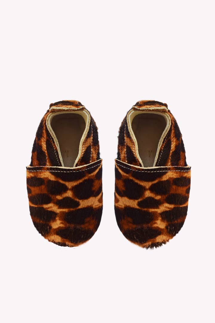 Baby Suede Slipper Shoes - Leopard: 3-6M