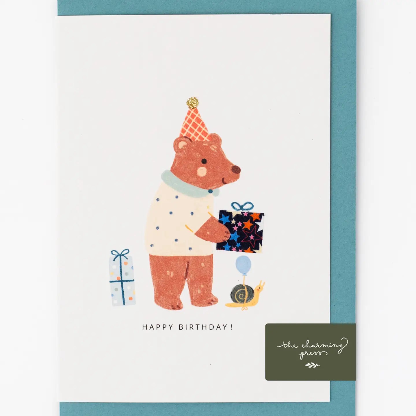 'Bear Birthday' in Liberty Adelajda's Wish Fabric Greetings Card
