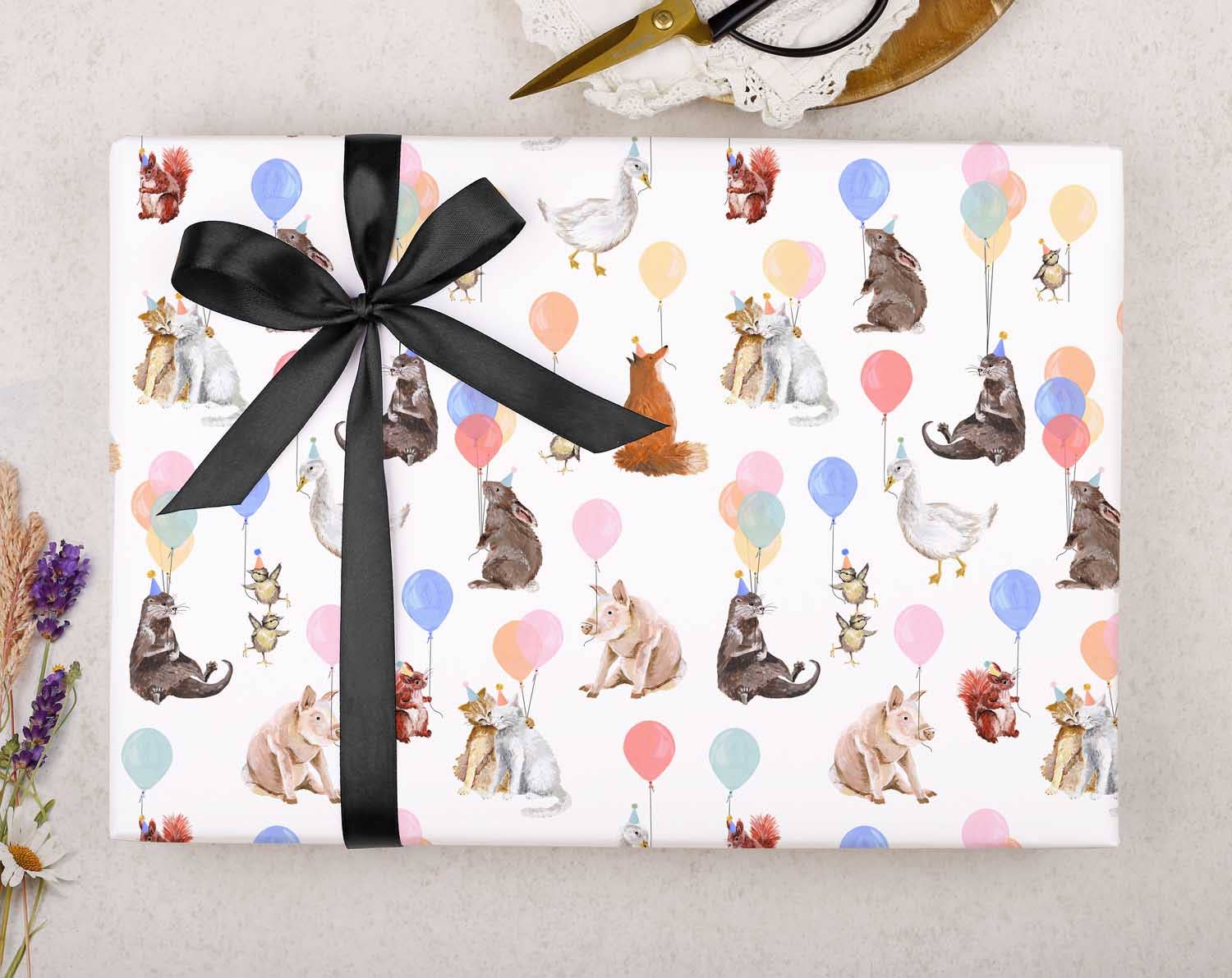 Animal Birthday Wrapping Paper