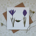 Crocus Baby Greeting Card | New baby card | Birth | Nature 