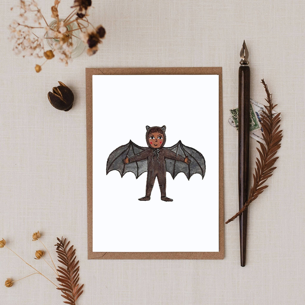 Bat Child Greetings Card