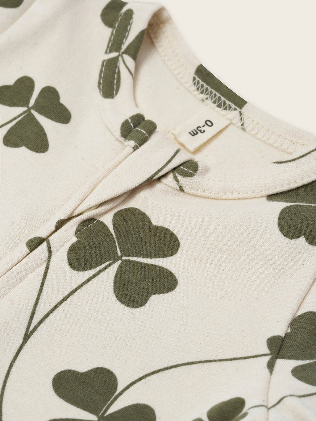 Organic Zoo - Organic cotton Clover Zip Sleepsuit