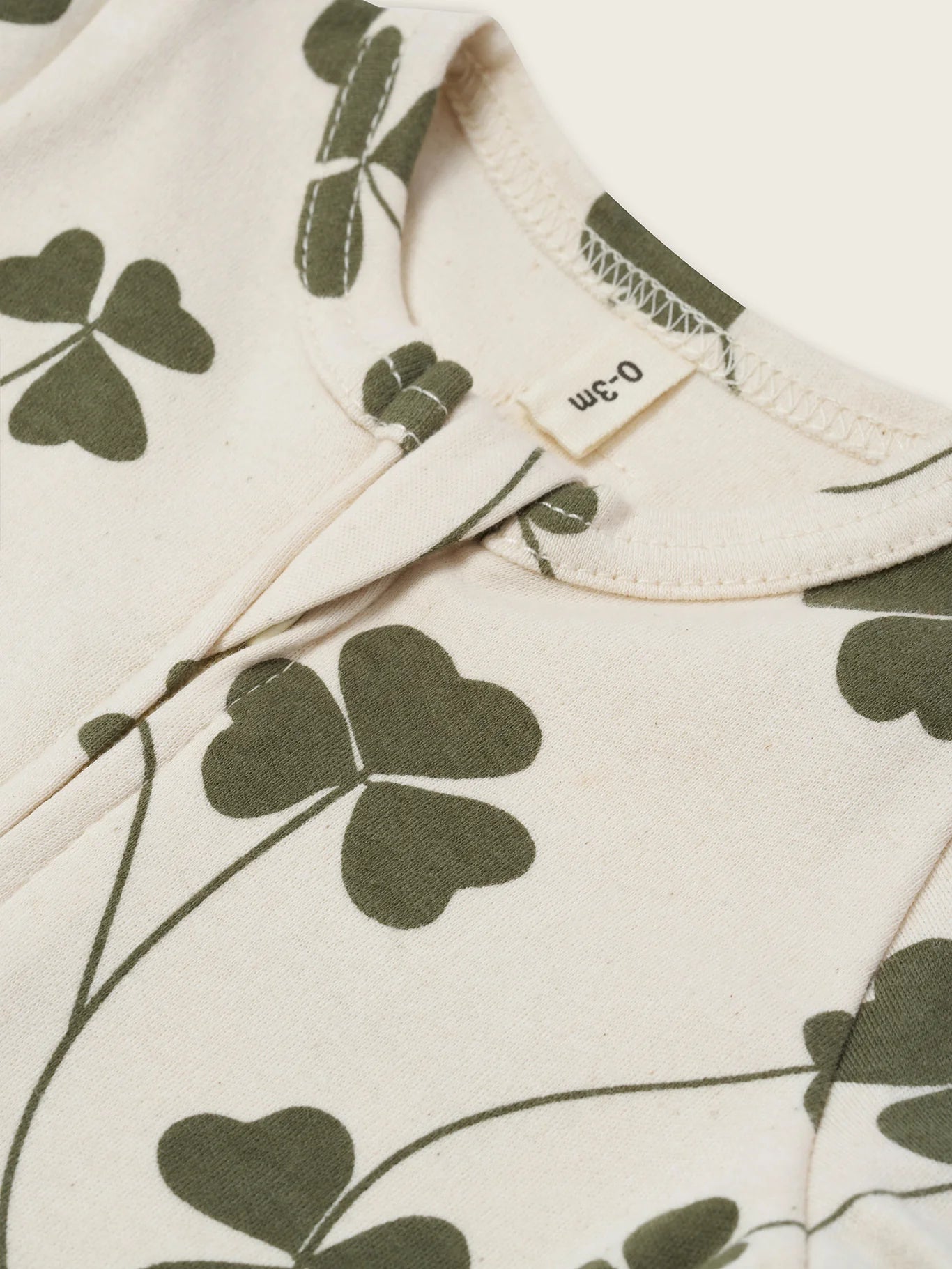 Organic Zoo - Organic cotton Clover Zip Sleepsuit