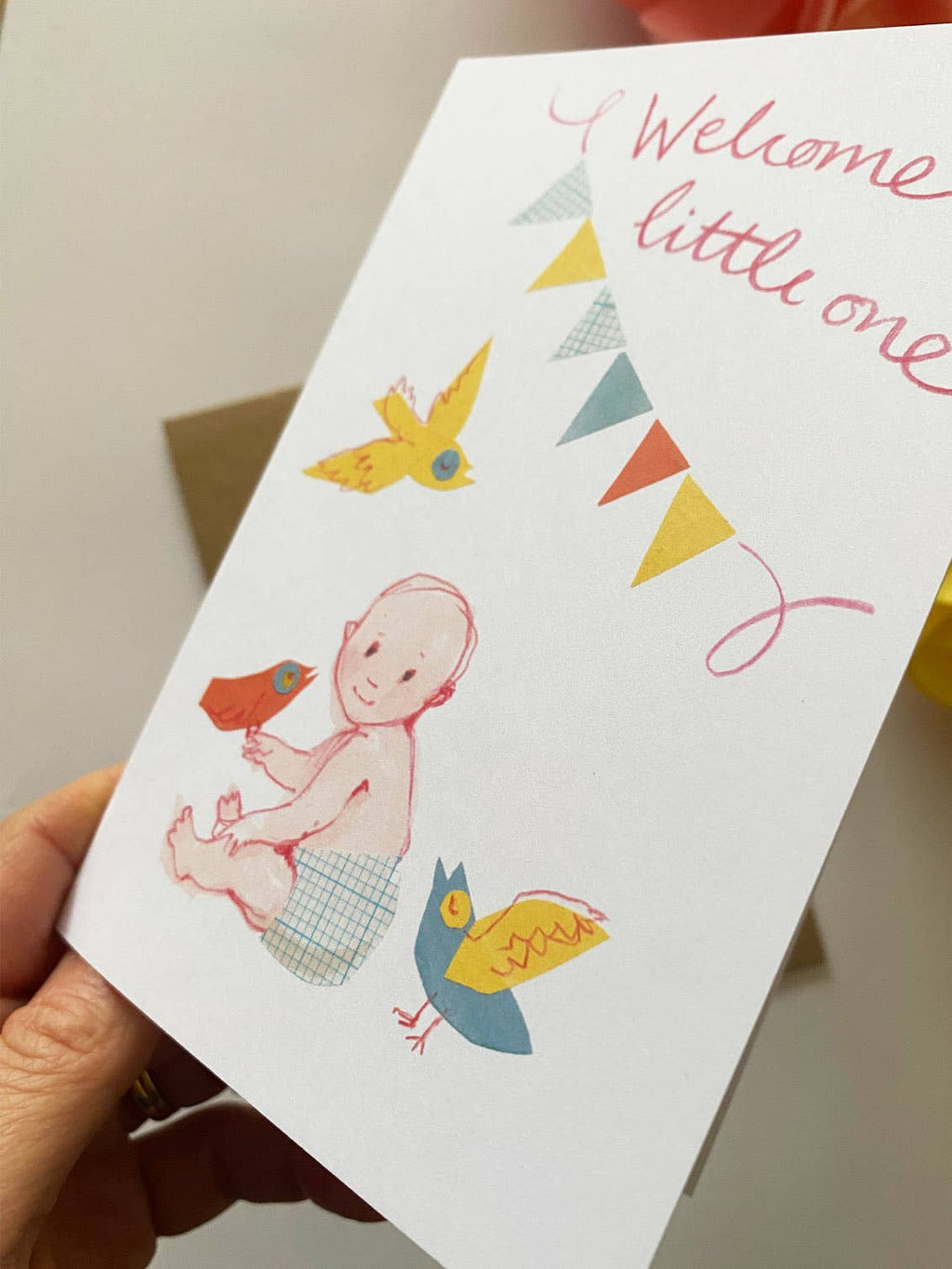 'Baby Bird' Greetings Card