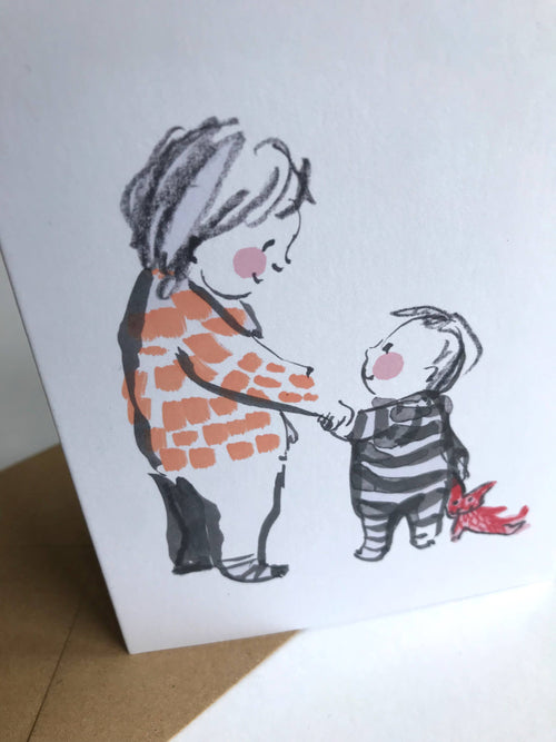 'Siblings' Greetings Card