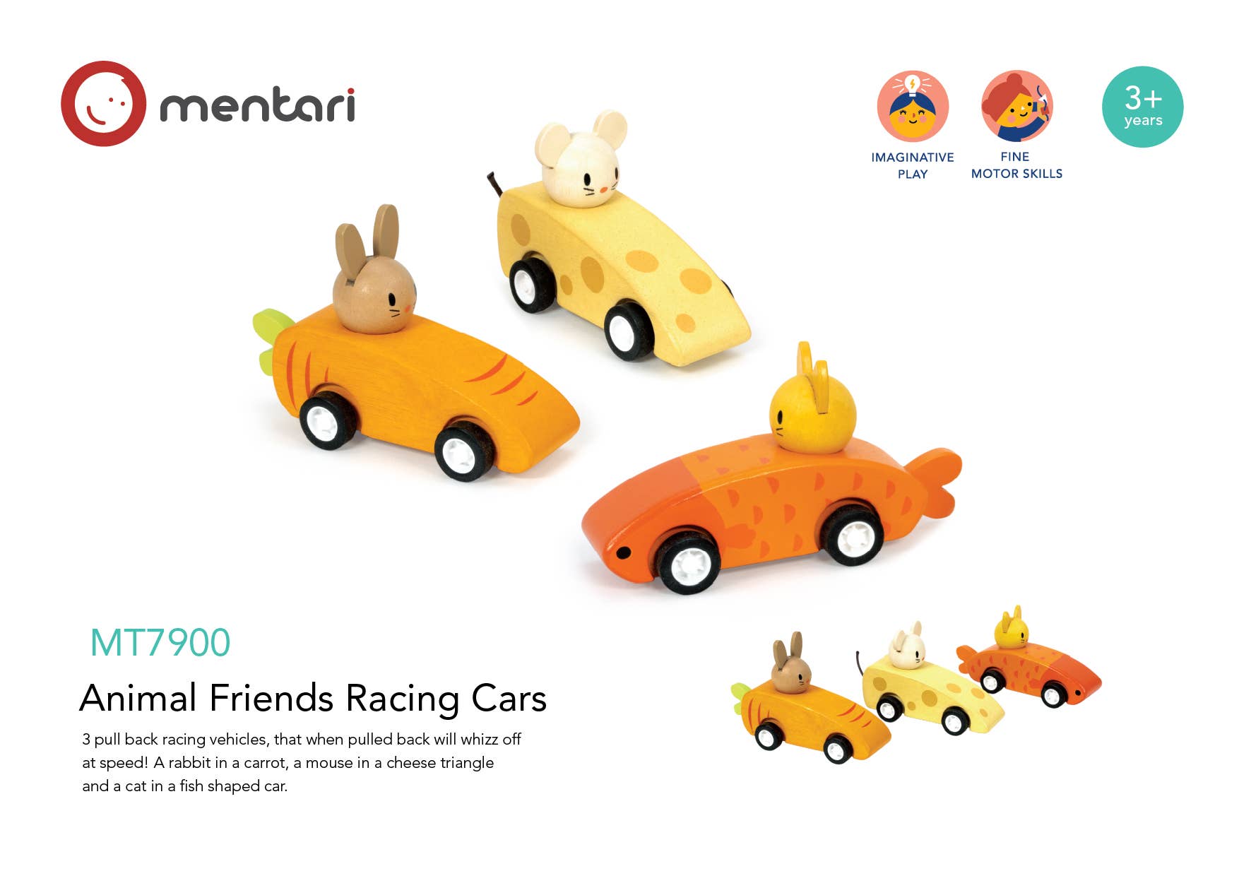 Mentari Animal Friends Racing Cars