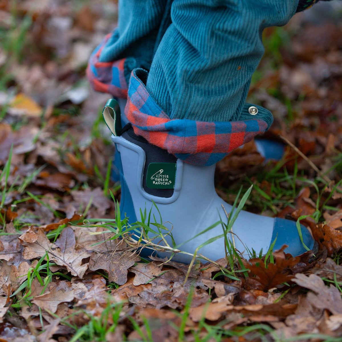 Little Green Radicals - Soft Blue Welly Boots