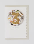 Birthday Card with Liberty 'Queue for the Zoo' Badge Age 3