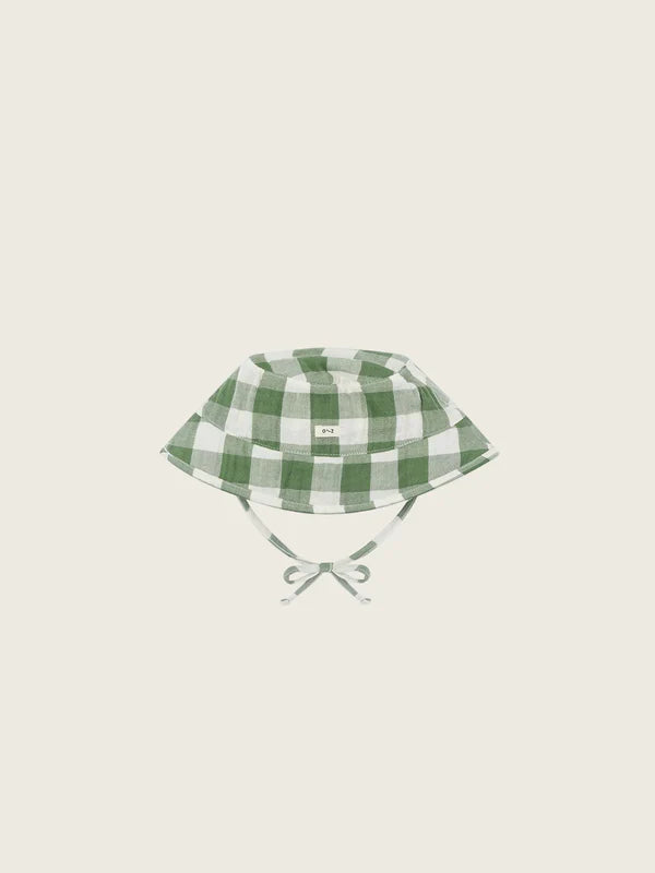 Organic Zoo - Dill Gingham Bucket Sun Hat