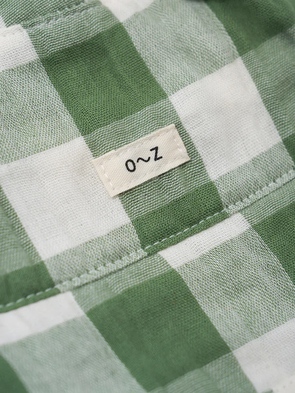 Organic Zoo - Dill Gingham Bucket Sun Hat