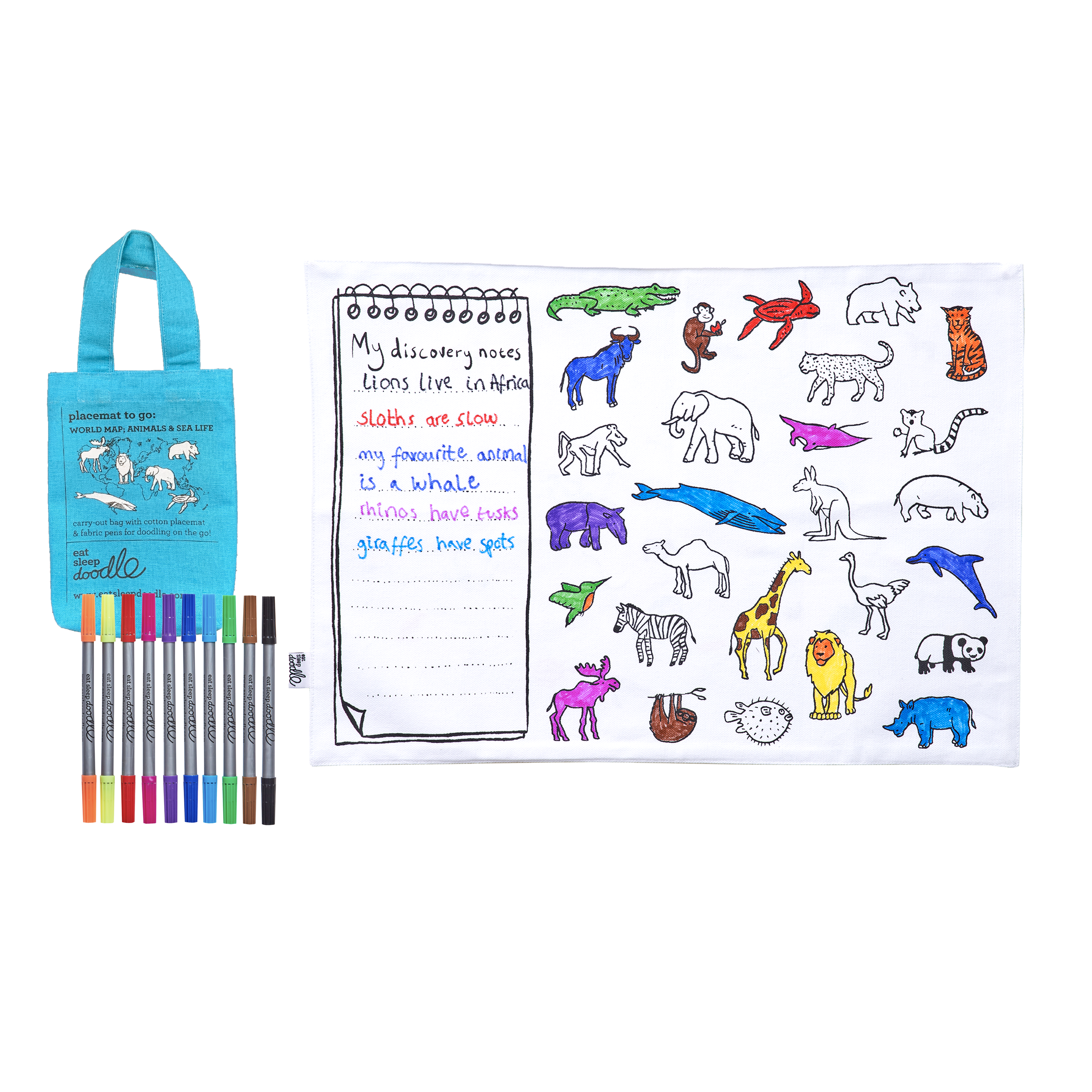 World Map Placemat to Go - Colouring Craft Kit