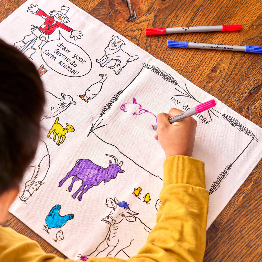 Farmyard Placemat to go – Colour-in Craft Kit
