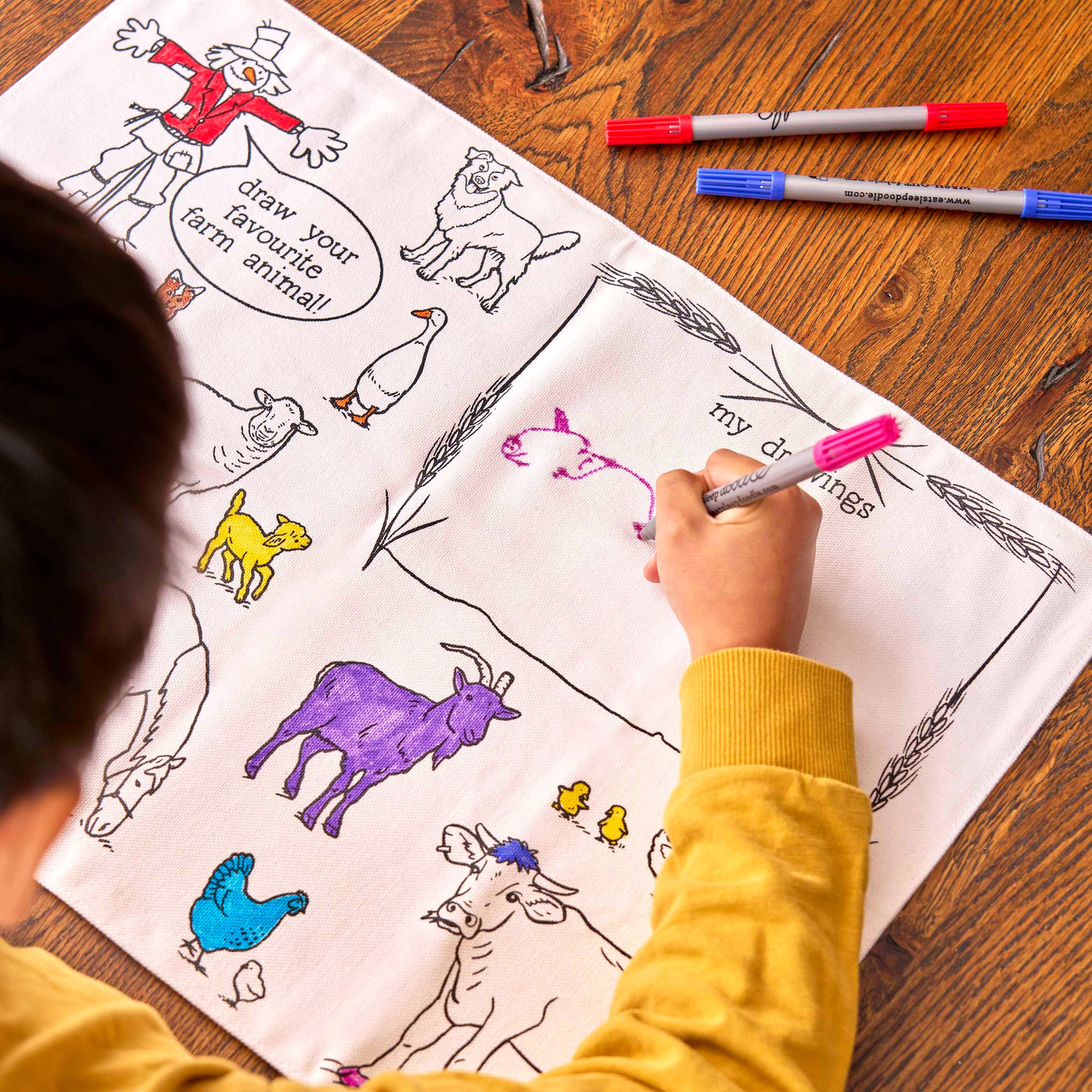 Farmyard Placemat to go – Colour-in Craft Kit