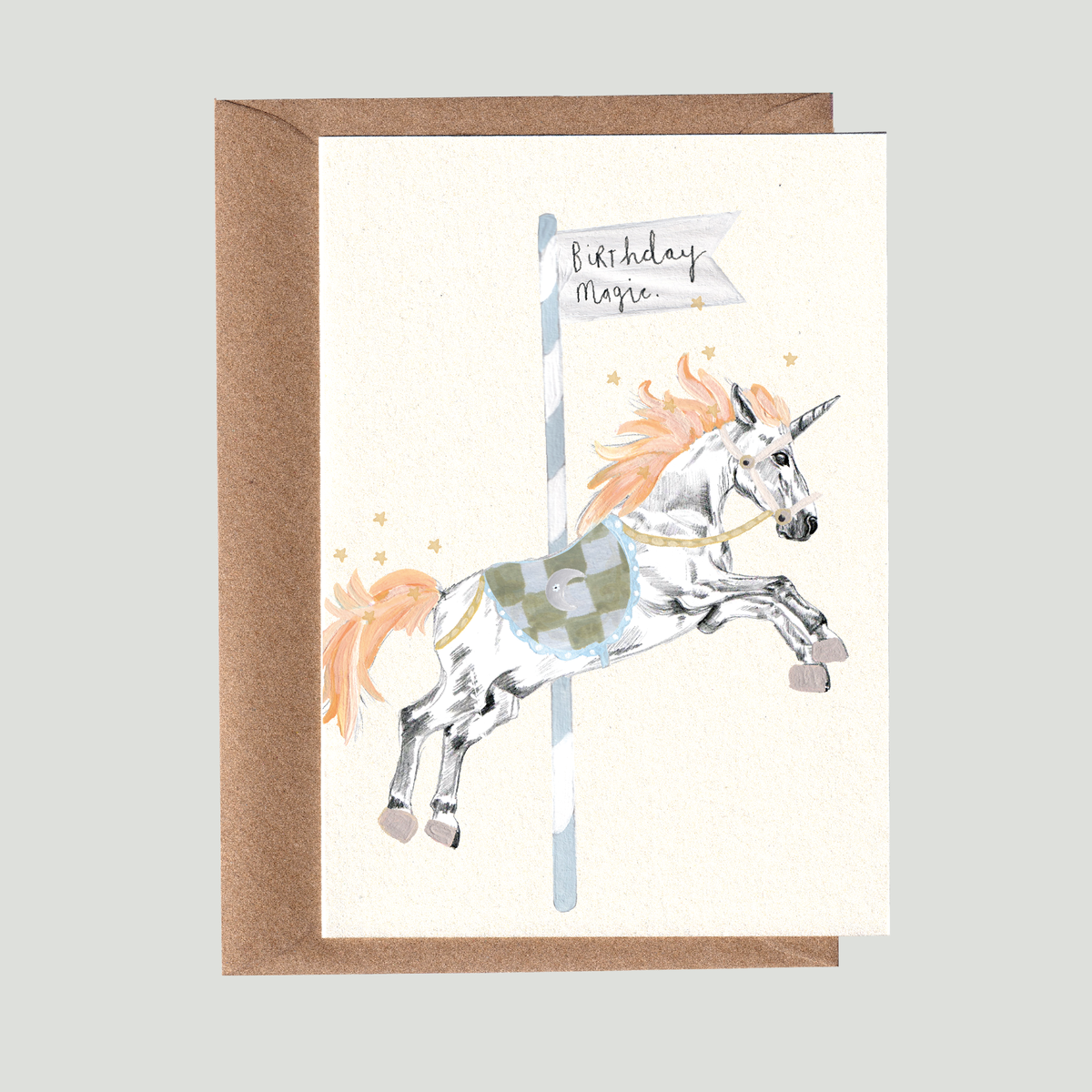 Unicorn Birthday Card.  : Naked