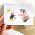 'Visiting Granny' Greetings Card