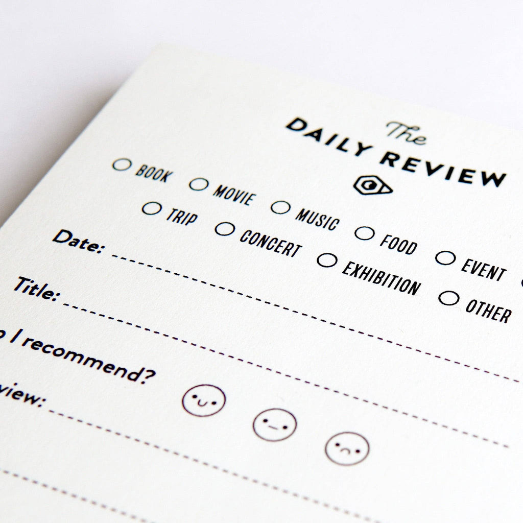 The Daily Review Creative Writing Notepad - Handmade in UK