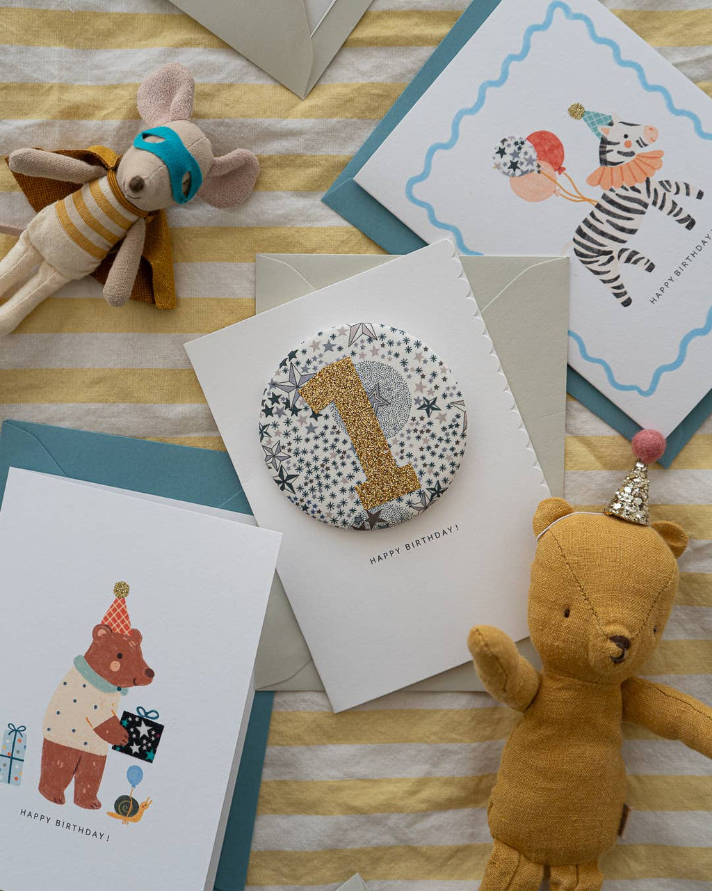 Birthday Card with 'Adelajda's Wish' Liberty Badge Age 1