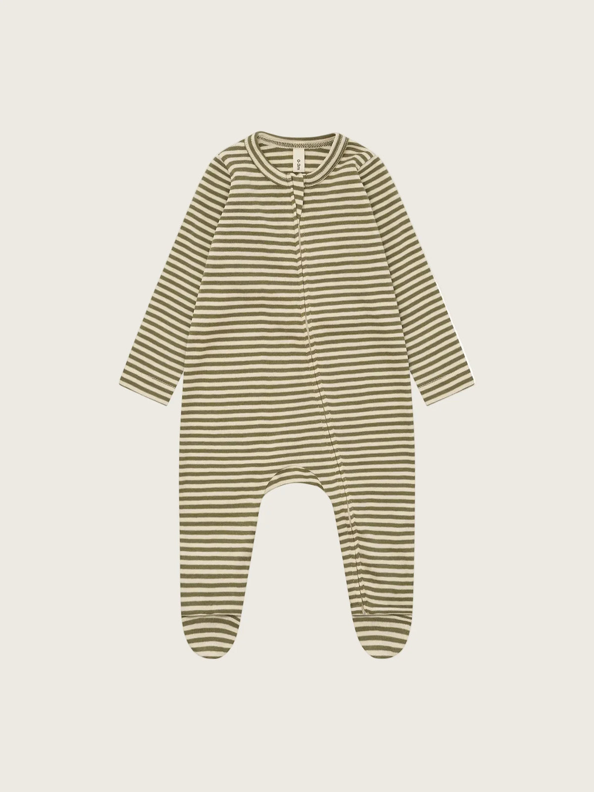Organic Zoo - Fern Stripes Sleepsuit