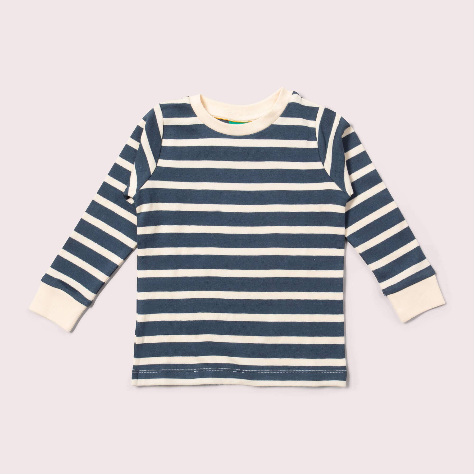 Little Green Radicals - Midnight Blue Striped Long Sleeve T-Shirt