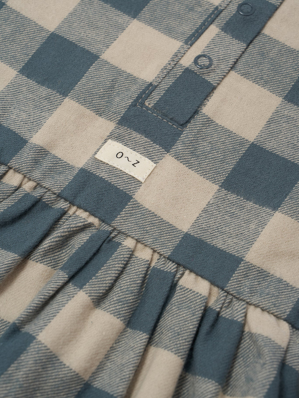 Organic Zoo - Fog Blue Gingham Field Dress