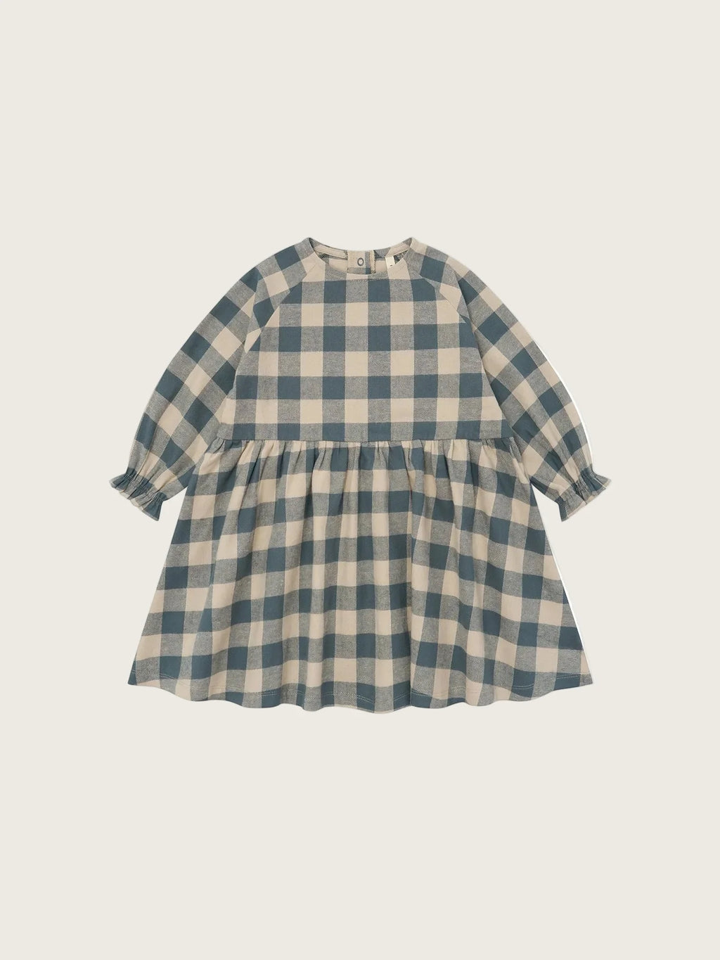 Organic Zoo - Fog Blue Gingham Field Dress